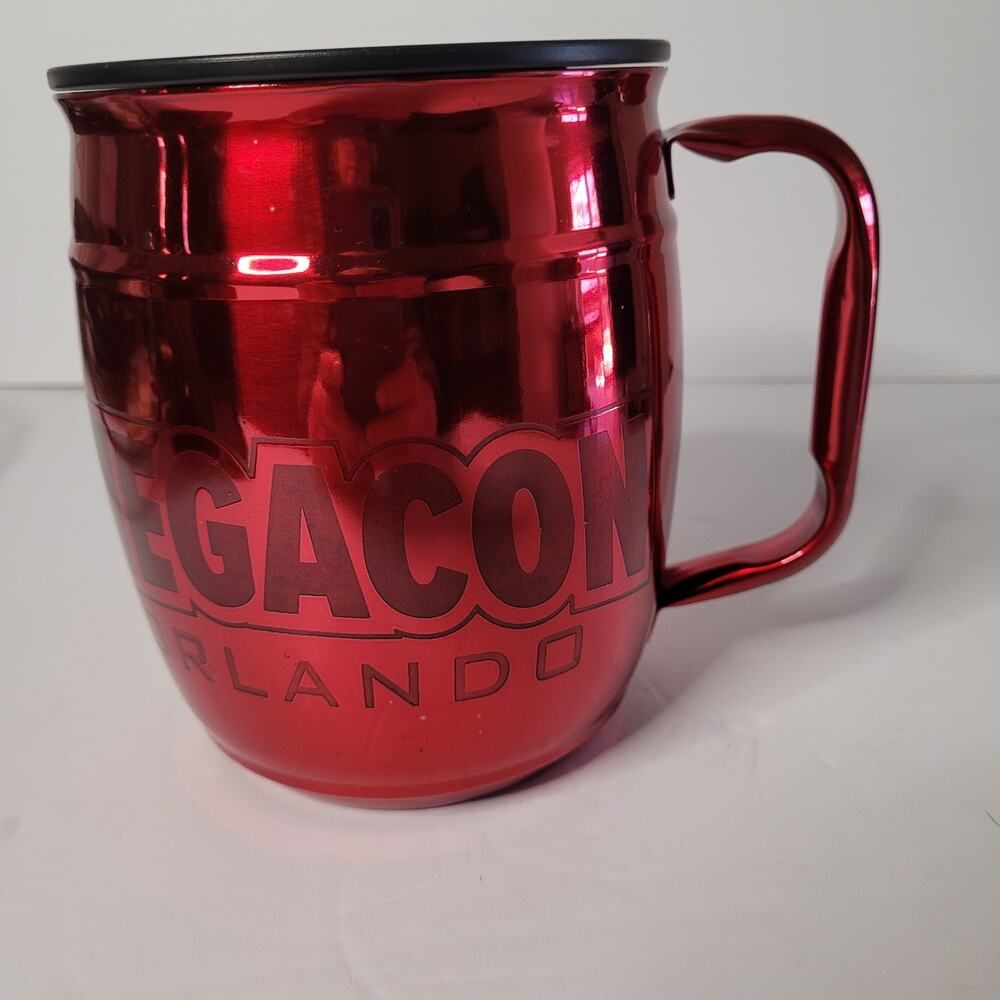 Megacon Orlando Wild Bill's Metal Mirror Mug with Lid